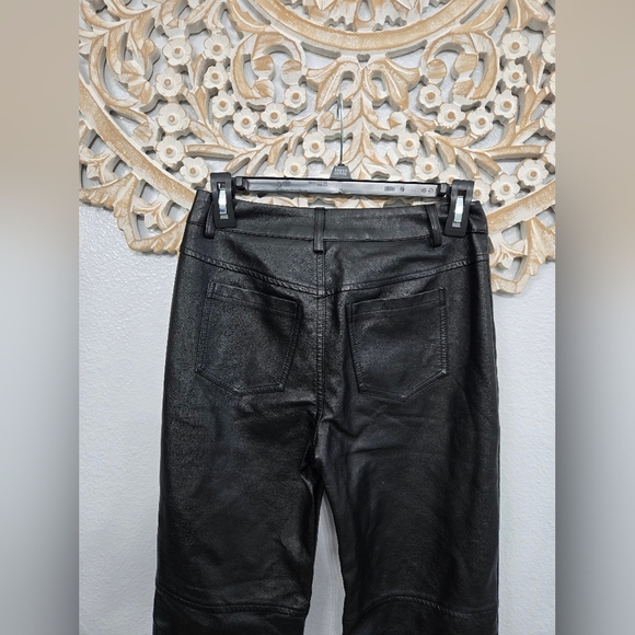 Princess Polly Macey Black Faux Leather Pants - Picture 10 of 12